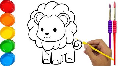Как нарисовать милого льва для начинающих и малышей шаг за шагом смотреть онлайн