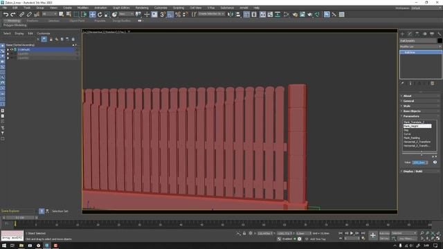 Railclone. Procedural Modeling Fence