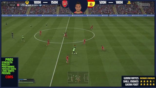 FIFA 15 TOTS Santi Cazorla 90 Player Review & In Game Stats Ultimate Team смотреть онлайн
