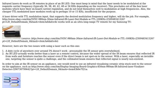 Electronics: Can I use a 940nm laser diode for a remote control? смотреть онлайн