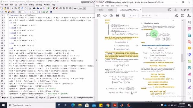 MATLAB Simulation of Adaptive Terminal Sliding Mode Control for Rigid Robotic Manipulator смотреть онлайн