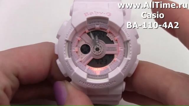 Обзор. Японские наручные часы Casio BA-110-4A2 с хронографом смотреть онлайн