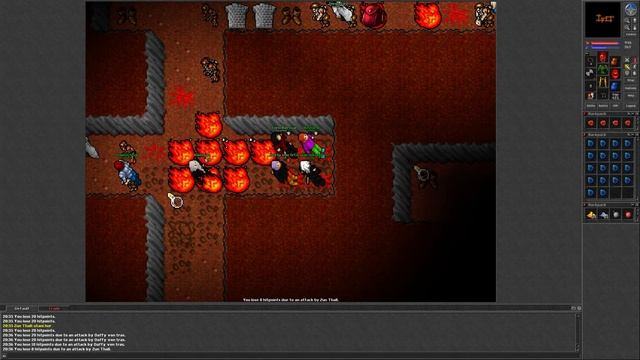 Tibia 7.4 (War in Kazordoon Mines, many kills) смотреть онлайн