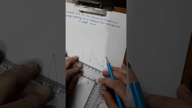 Isometric View of Cone resting centrally on Hexagonal Prism смотреть онлайн