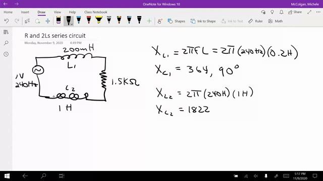 Resistor and 2 inductors - calculate impedance смотреть онлайн