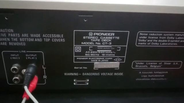 Pioneer CT-3 Teszt