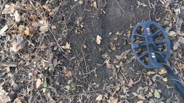 Minelab X Terra Pro - Тест на денарик. Прикопав в землю на штик лопати. смотреть онлайн