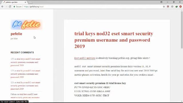 how to Nod 32 antivires activate .... смотреть онлайн