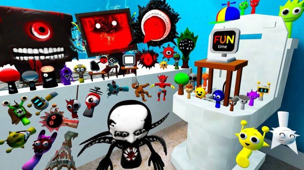 ВСЕ СПРУНКИ ХОРРОР ФАЗЫ ПРОТИВ БОЛЬШОЙ УНИТАЗ - All Phases Horror Incredibox Sprunki Big Toilet Gmod