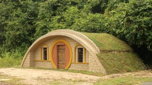 Постройте Самую Удивительную Подземную Виллу для Хоббитов С Декоративной Гостиной