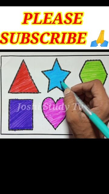 shapes drawing, Triangle, Star, Pentagon #abcde #joshistudytv смотреть онлайн