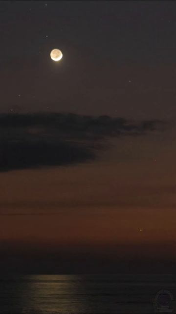 Sunset, Jupiter, Mercury and the crescent Moon смотреть онлайн