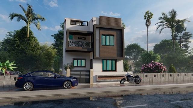 3D Modeling and rendering of Resideantial Building смотреть онлайн