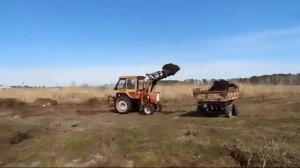 Работа погрузчиком на Т-25