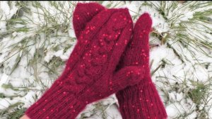 Как связать две варежки одновременно на круговых спицах
