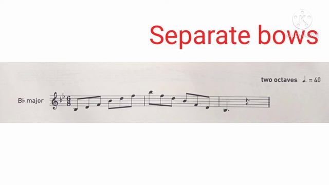 Bb Major Arpeggio - 2 Octaves. Separate & Slurred bows. ABRSM Grade 3. смотреть онлайн