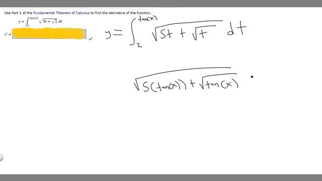 Use Part 1 of the Fundamental Theorem of Calculus to find the derivative of function.y=tan(x)5t+tdt смотреть онлайн
