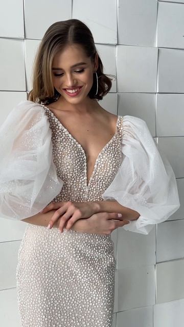 Свадебное платье Имперо из коллекции «Sposame!» от бренда Anna Kuznetcova