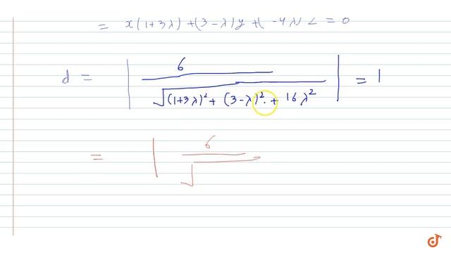 Find the equation of the plane through the line of intersection of planes `r.(hat i +3hat j)+6... смотреть онлайн