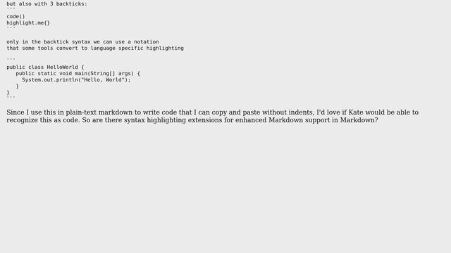 Extend syntax highlighting for Markdown in Kate? смотреть онлайн