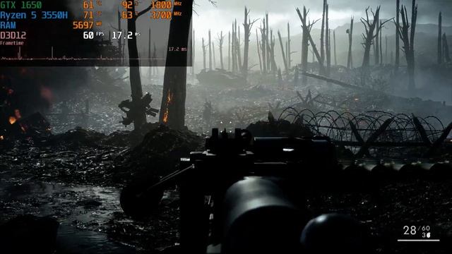 Battlefield 1 | Acer Nitro 5 Ryzen 5 3550H GTX 1650 8GB RAM AN515 43 R9K7 смотреть онлайн