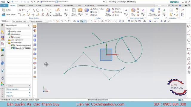 Học NX- Chương 2-TC11 Tổng quan về SKETCH và Các phương pháp truy bắt điểm trong NX смотреть онлайн