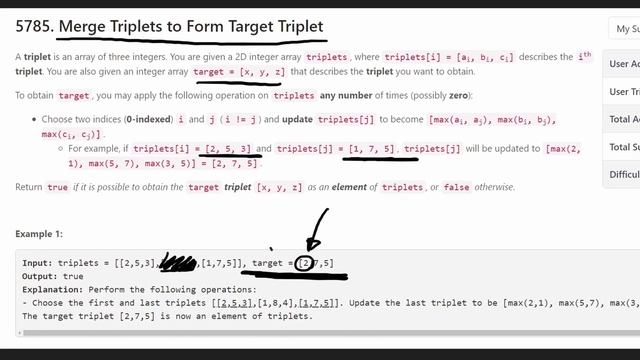 06 - Leetcode 1899: Merge Triplets to Form Target Triplet (RU) смотреть онлайн