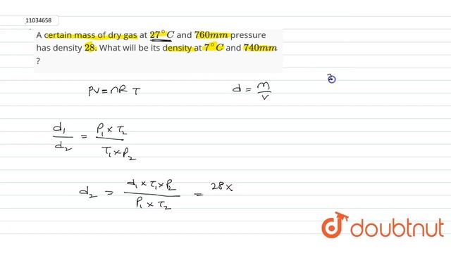 A certain mass of dry gas at `27^(@)C` and `760 mm` pressure has density `28`. What will смотреть онлайн