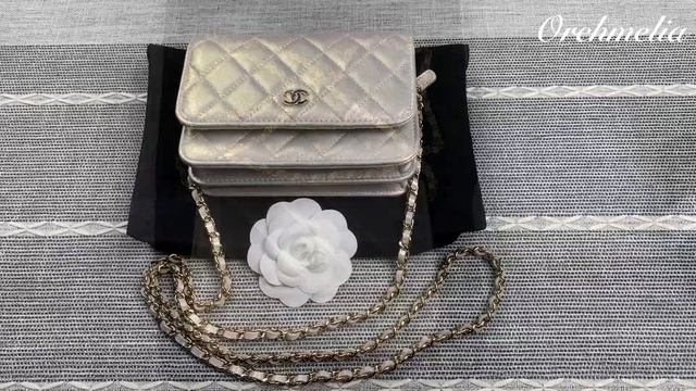 Chanel 20B Iridescent Ivory Lambskin Mini Wallet on Chain смотреть онлайн