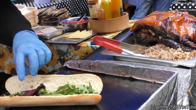 Food from Island of Cuba. Yummy Pork Sandwiches Tried in Notting Hill. London Street Food. смотреть онлайн