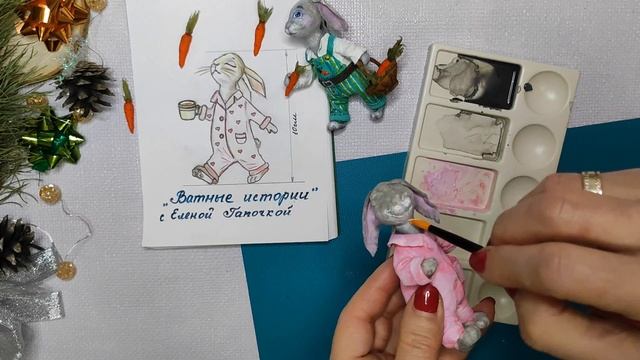 МК ,, Зайчата из ваты,, ( часть 2) Завершение. #ватныеигрушки #ёлочныеигрушки смотреть онлайн