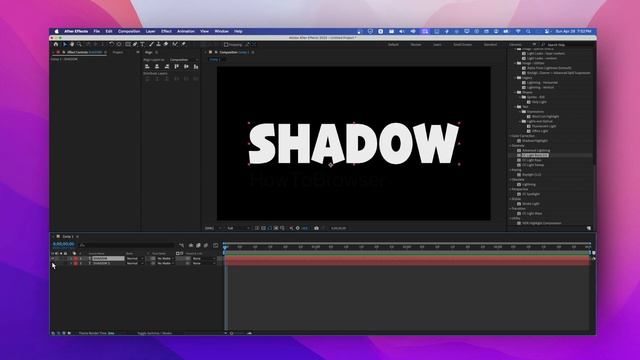 Text Long Shadow In After Effects смотреть онлайн