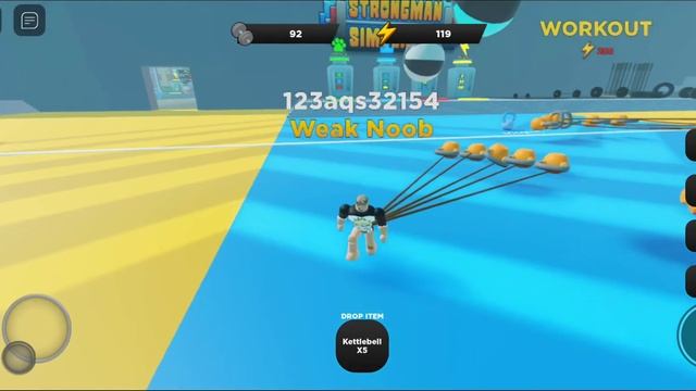стал стронгменом и начал таскать суши в игре strongman simulator!! в роблокс смотреть онлайн
