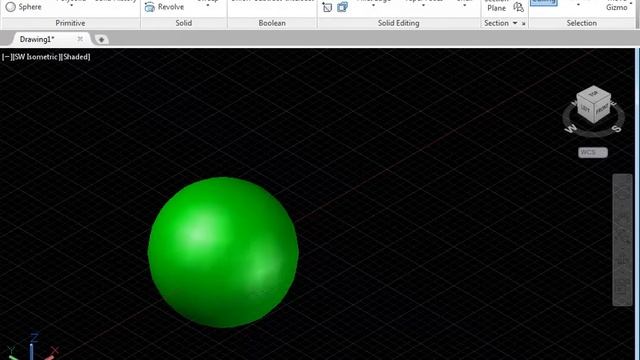 how to draw 3d sphere using AutoCAD Sphere command смотреть онлайн
