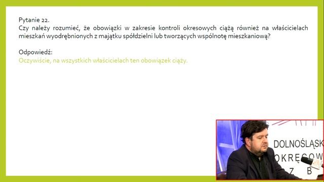 Okresowe kontrole stanu technicznego obiektów budowlanych,instalacji, przewodów.Pytania i odpowiedz смотреть онлайн