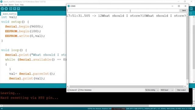 ESP-32 with Arduino IDE Tutorial 6: EEPROM смотреть онлайн