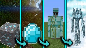 КАК МЕНЯЛСЯ АЛМАЗНЫЙ БЛОК МУТАНТ И ЕГО ЖИЗНЕННЫЙ ЦИКЛ В МАЙНКРАФТ  ЭВОЛЮЦИЯ АЛМАЗНОГО БЛОКА