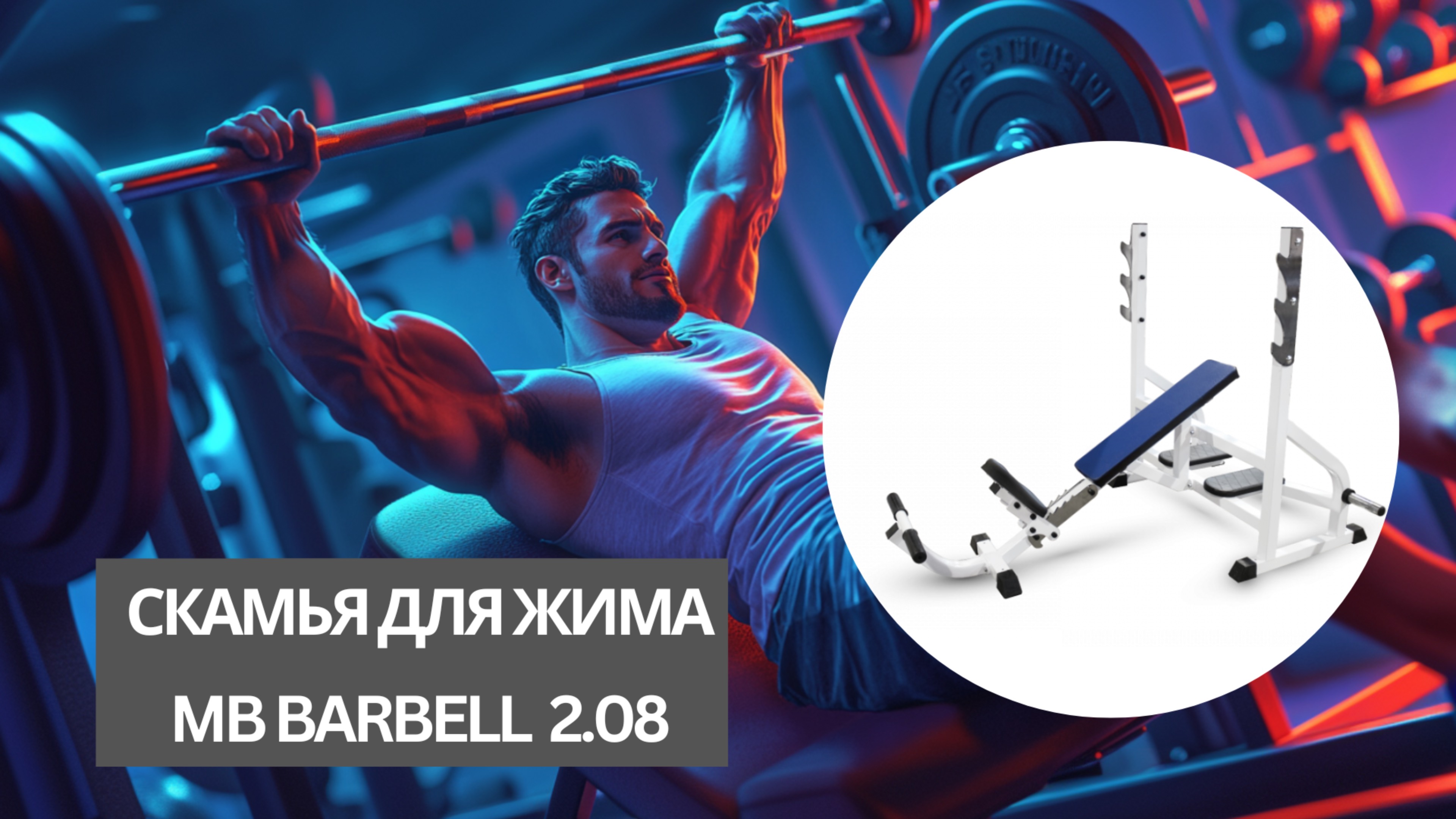 Скамья для жима MB Barbell MB 2.08 — Идеальный выбор для тренировки груди и плеч!