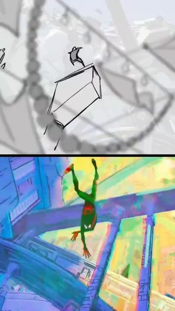 Spider-Man: Across the Spider-Verse Cartoon Storyboard #shorts смотреть онлайн