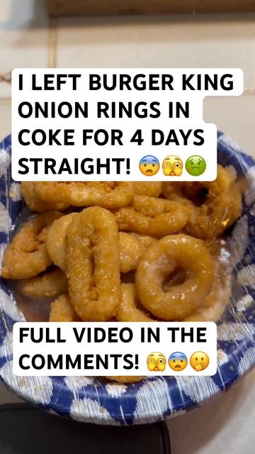 BURGER KING ONION RINGS IN COKE FOR 4 DAYS STRAIGHT! 😨🫣🤢 #shorts смотреть онлайн
