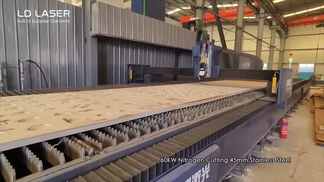 LD LASER Large Format Machine 60KW Cut 45mm Stainless Steel with Air смотреть онлайн
