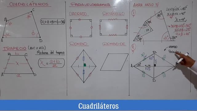TEMA 9 - 3° SECUNDARIA - GEOMETRÍA - CUADRILÁTEROS 2020 смотреть онлайн