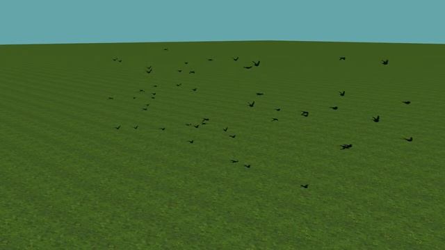 3DS Max: Particle Flow - Animated Flock of Birds (low-poly) смотреть онлайн