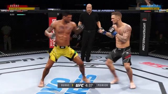 Gilbert Burns vs Dustin Poirier UFC 4 Fight смотреть онлайн