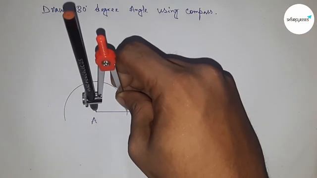 How to draw 180 degree angle using compass. shsirclasses. смотреть онлайн
