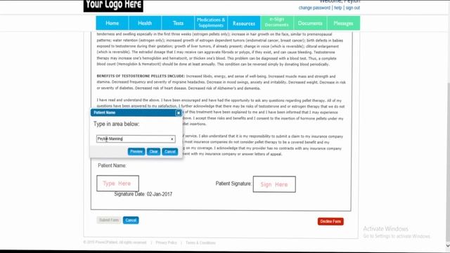 How to Request a Patient e-Signature on a Document смотреть онлайн