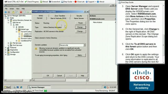 Lab 6.5 Change Zone Replication Settings
