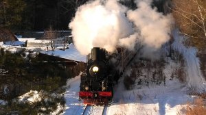 Паровоз Еа-3113 с туристическим поездом "Уральский экспресс" Екатеринбург — Верхняя Пышма