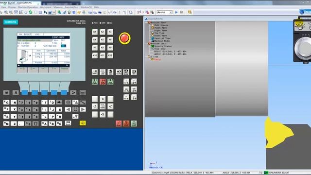 SINUMERIK 802C 802Se T Tool Offset Setting смотреть онлайн