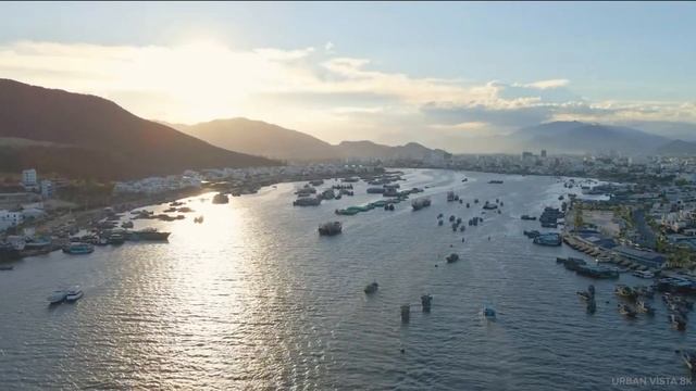 Vietnam from the sky, relaxing music cinematic background 8K Video смотреть онлайн